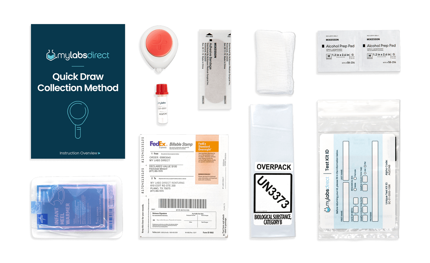 my labs direct at home blood test kit contents tasso quick draw