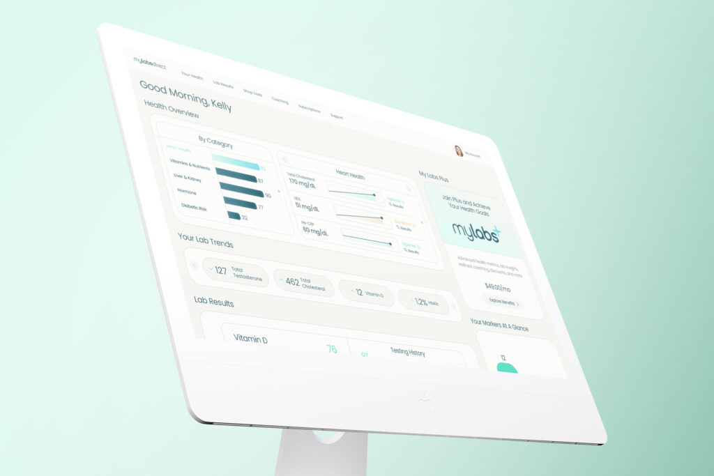 my labs direct at-home health testing digital health dashboard
